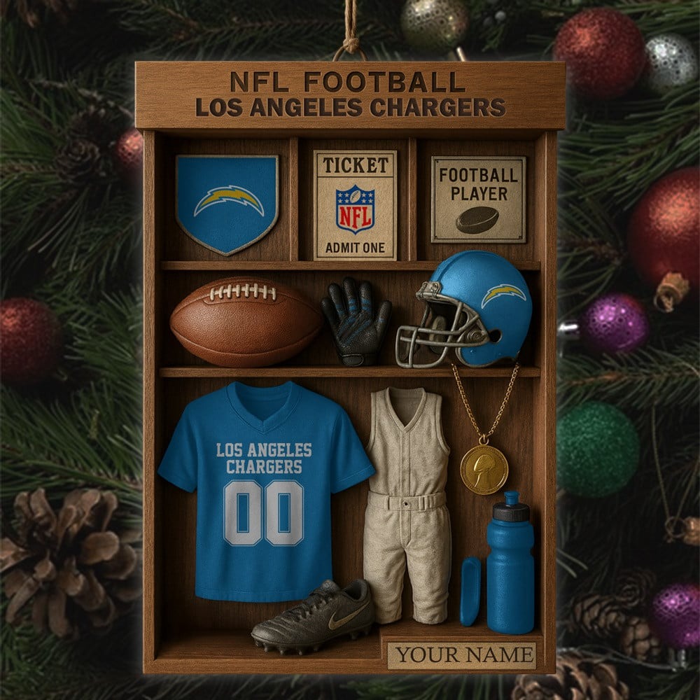 Premium NFL LAC Football Locker Hanging Ornament V1 NMD NHM