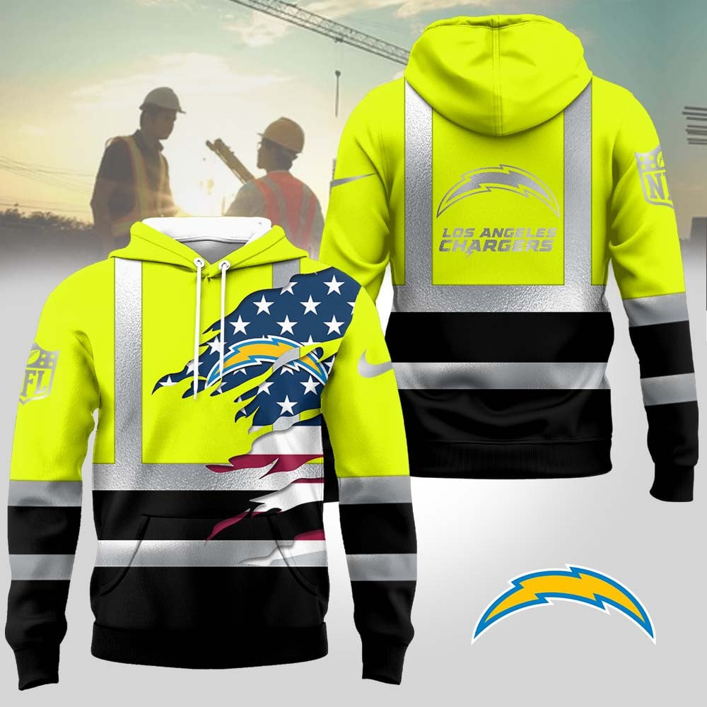 Premium NFL LAC Patriotic Safety Hoodie V1 NMD TTV