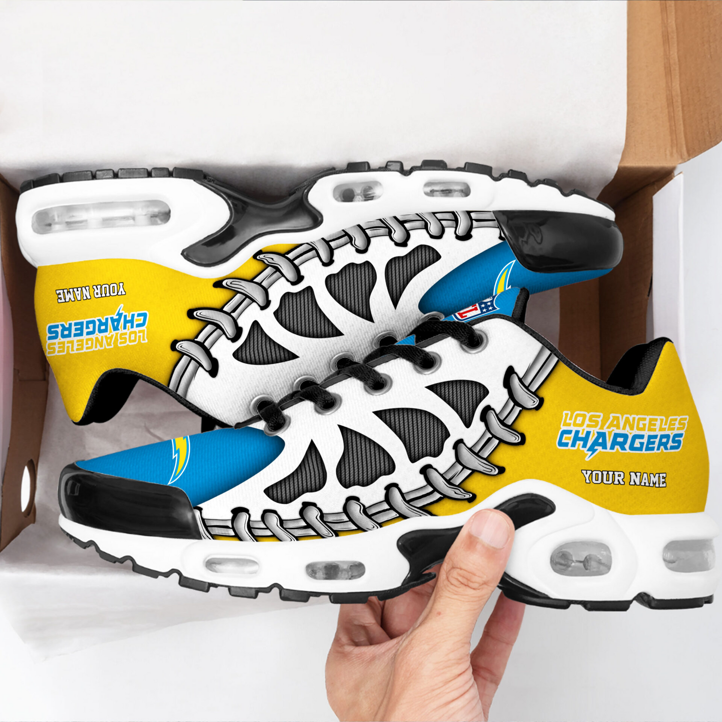 Premium NFL LAC Spine Rush Air Max Sneaker V4 NMD  TTV