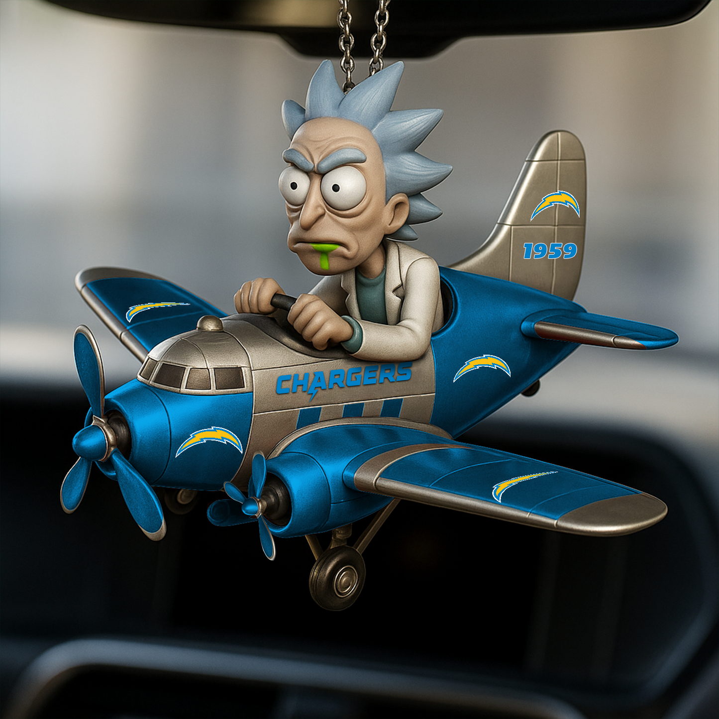 Premium NFL LAC x RIC Car Ornament V1 DATND TANTD