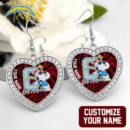 Premium NFL LAC x SNP Custom Heart Earrings V1 NMD TTV