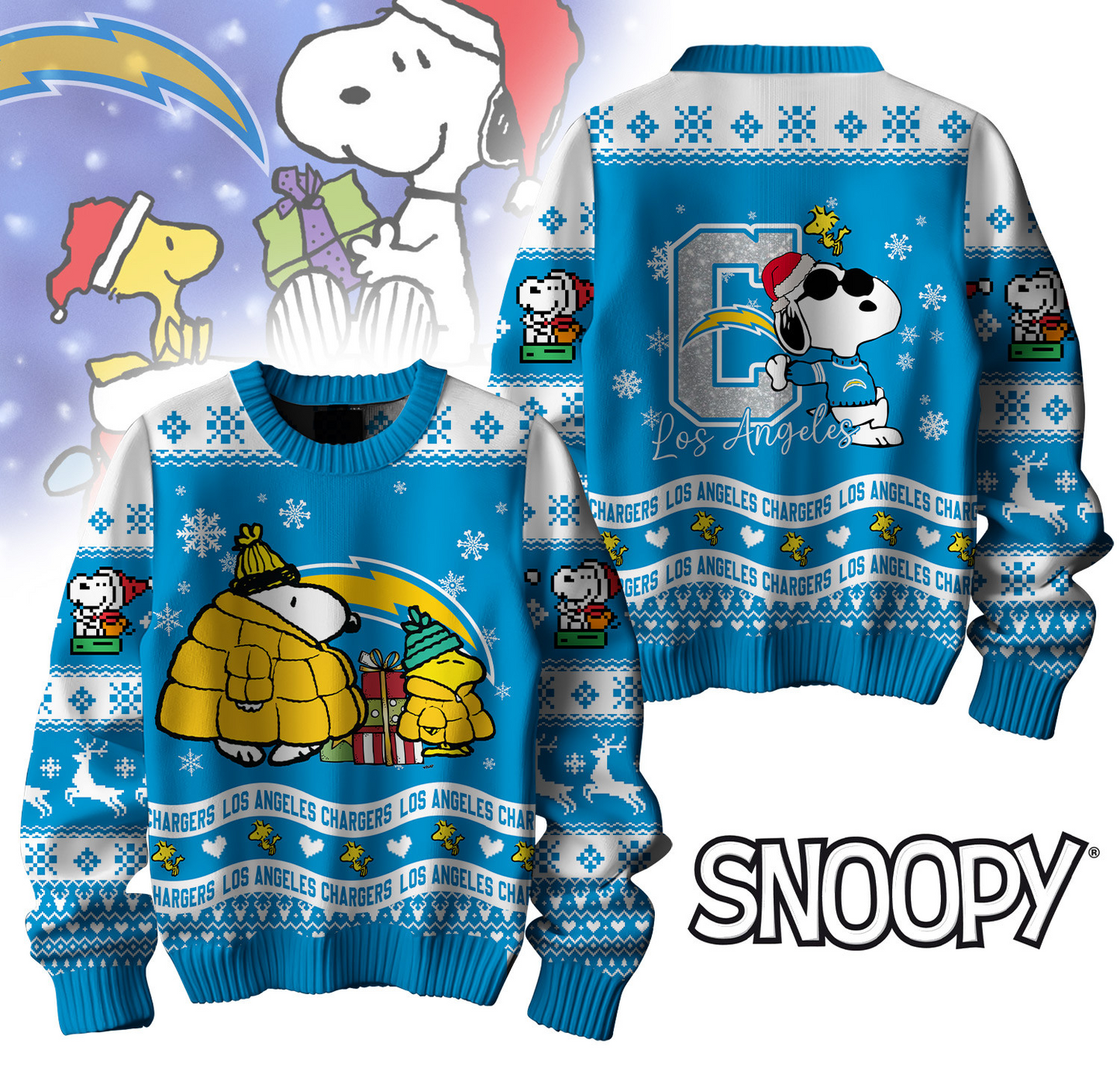 Premium NFL LAC x SNP Ugly Sweater V1 NMD TTV