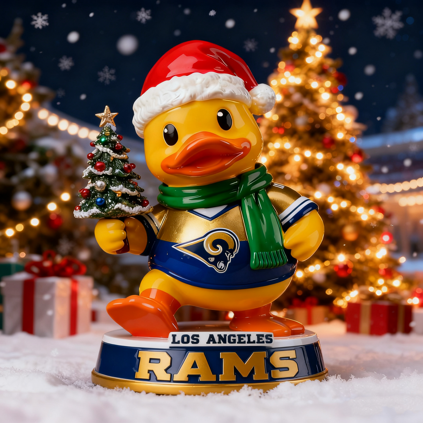 Premium NFL LAR Christmas Duck Arcylic Plaque V1 NMD TTV