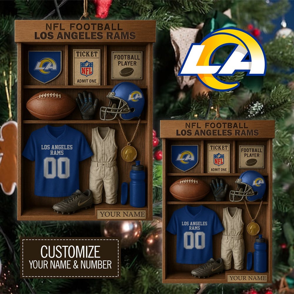 Premium NFL LAR Football Locker Hanging Ornament V1 NMD NHM