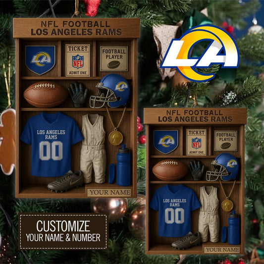 Premium NFL LAR Football Locker Hanging Ornament V1 NMD NHM