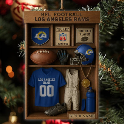 Premium NFL LAR Football Locker Hanging Ornament V1 NMD NHM