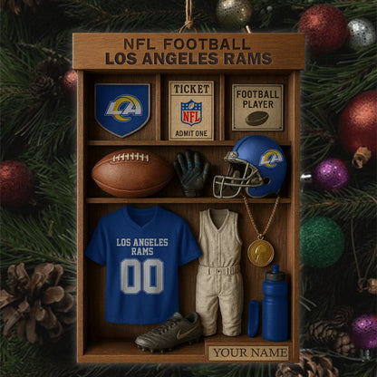 Premium NFL LAR Football Locker Hanging Ornament V1 NMD NHM