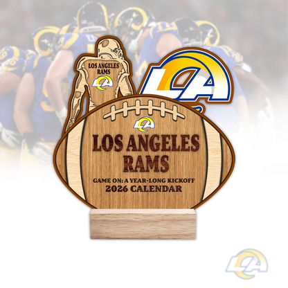 Premium NFL LAR Football Shaped 2026 Calendar V1 NMD TTV