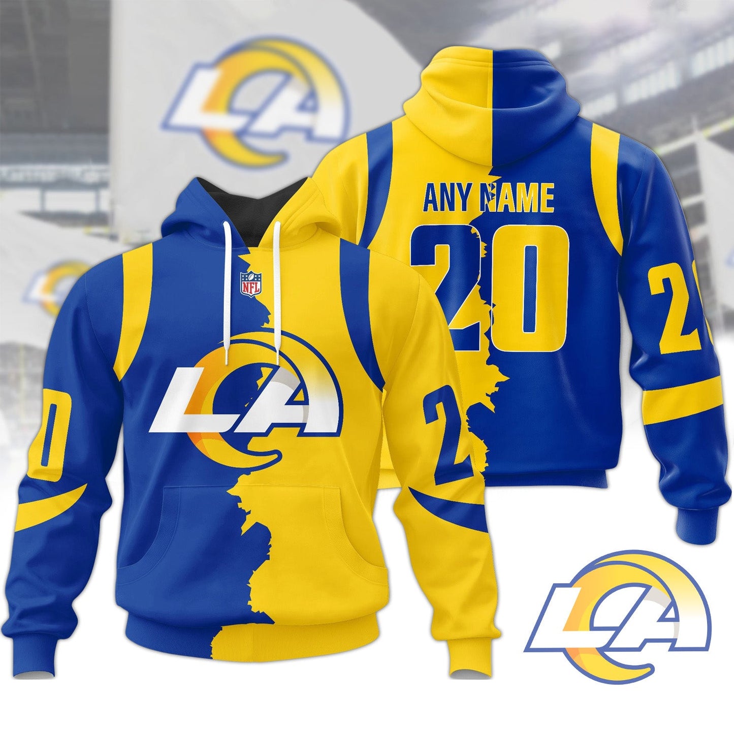 Premium NFL LAR Home Mix Away Hoodie V1 NMD NHM