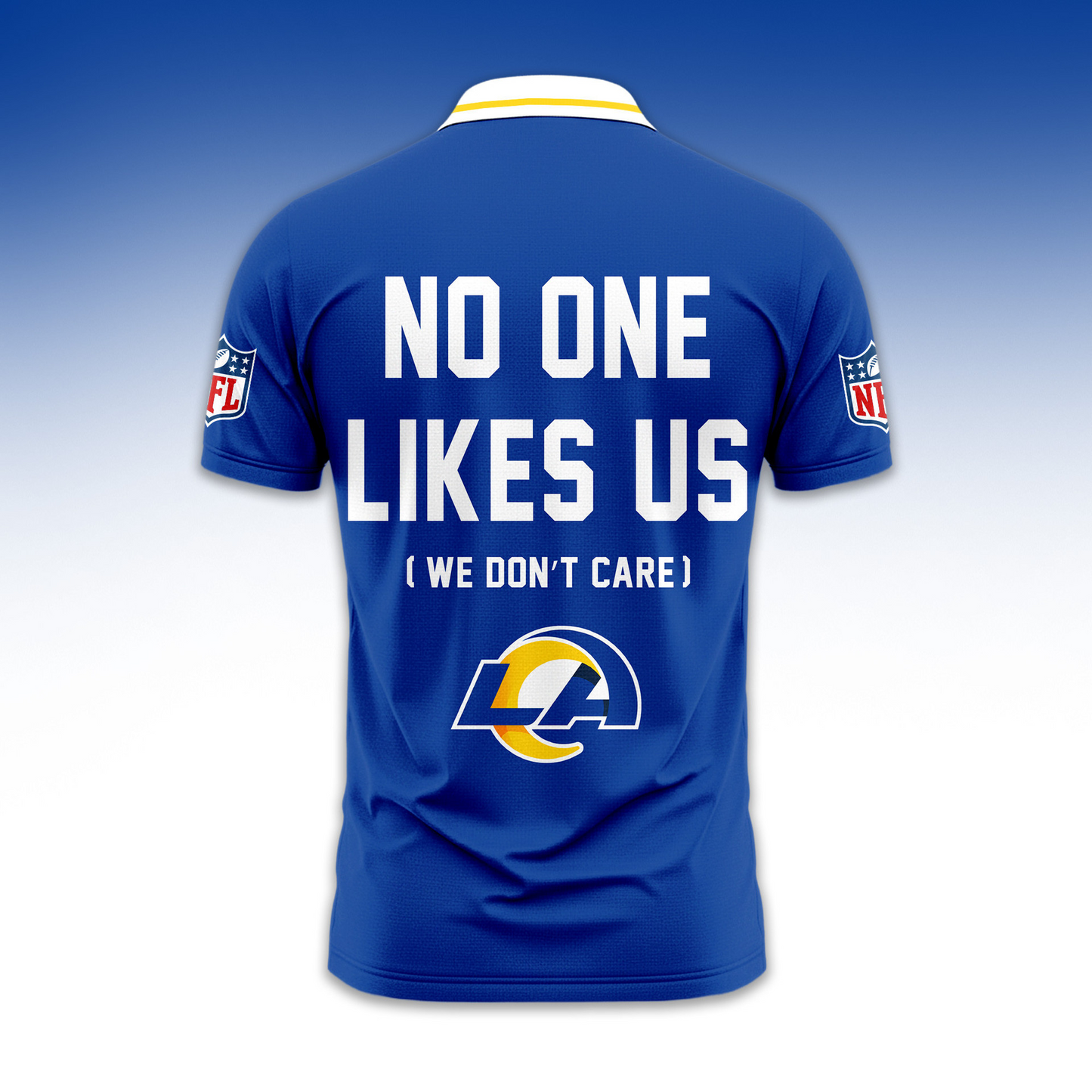 Premium NFL LAR No One Likes Us Polo Shirt V1 NMD TTV