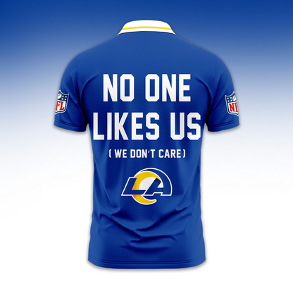 Premium NFL LAR No One Likes Us Polo Shirt V1 NMD TTV