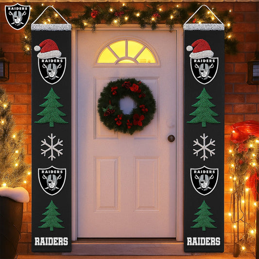 Premium NFL LV Christmas Merry Christmas Porch Sign V1 NMD NHM