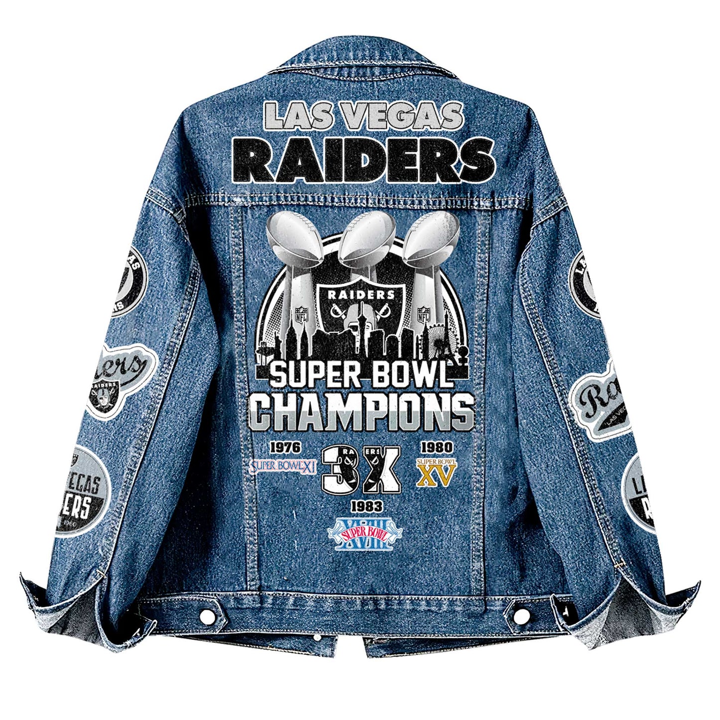 Premium NFL LV Denim Jacket V1 NMD NHM