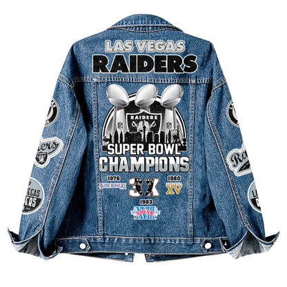 Premium NFL LV Denim Jacket V1 NMD NHM