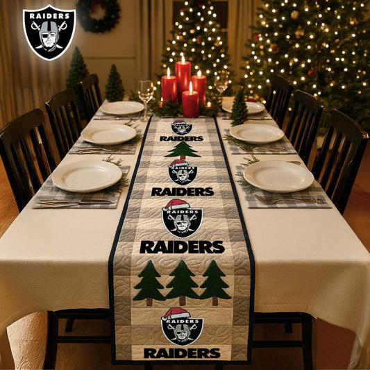 Premium NFL LV Quilted Christmas Table Runner V1 NMD NHM