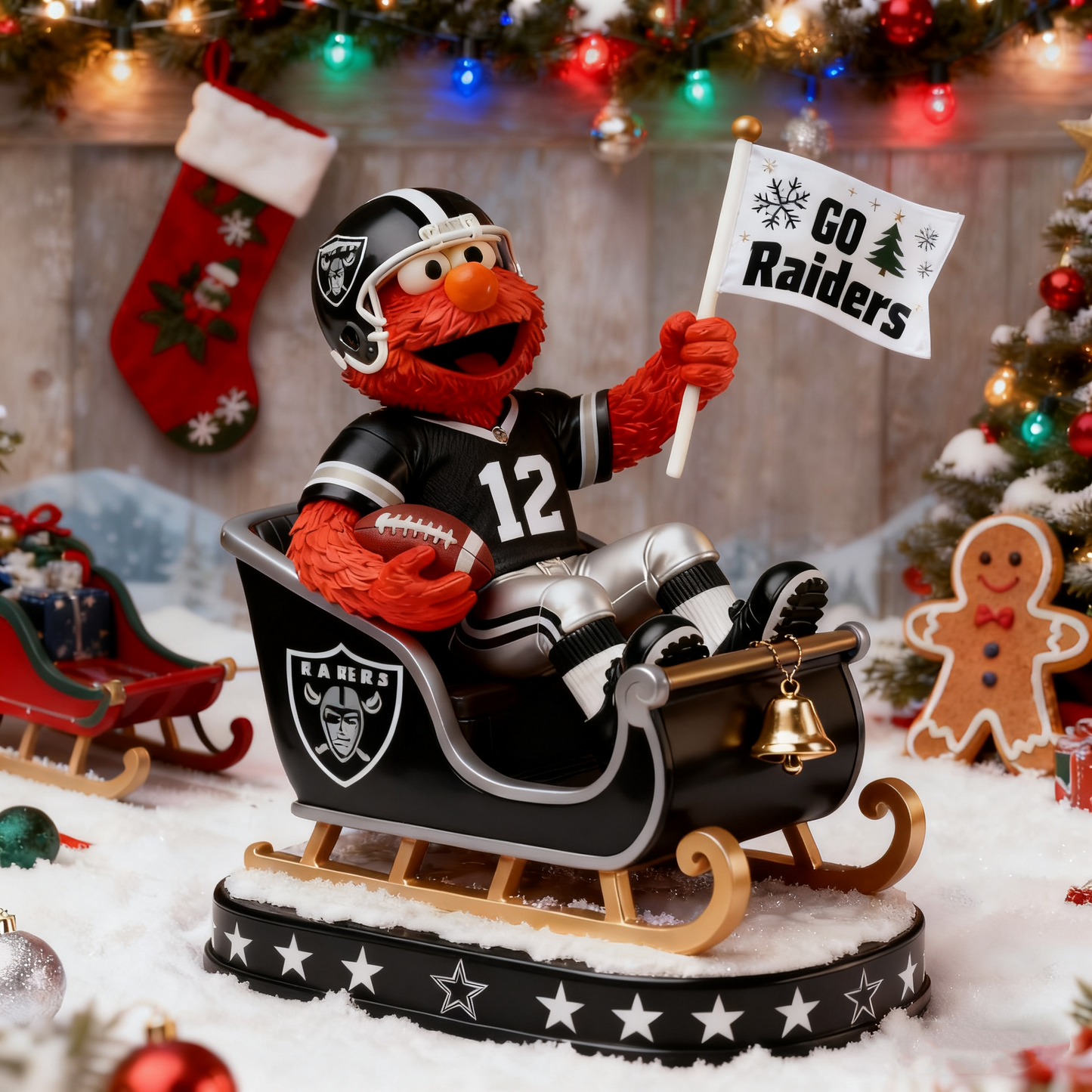 Premium NFL LV x Elmo Christmas Arcylic Plaque V1 NMD 261125 TTV