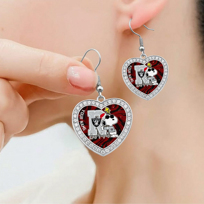 Premium NFL LV x SNP Custom Heart Earrings V1 NMD TTV