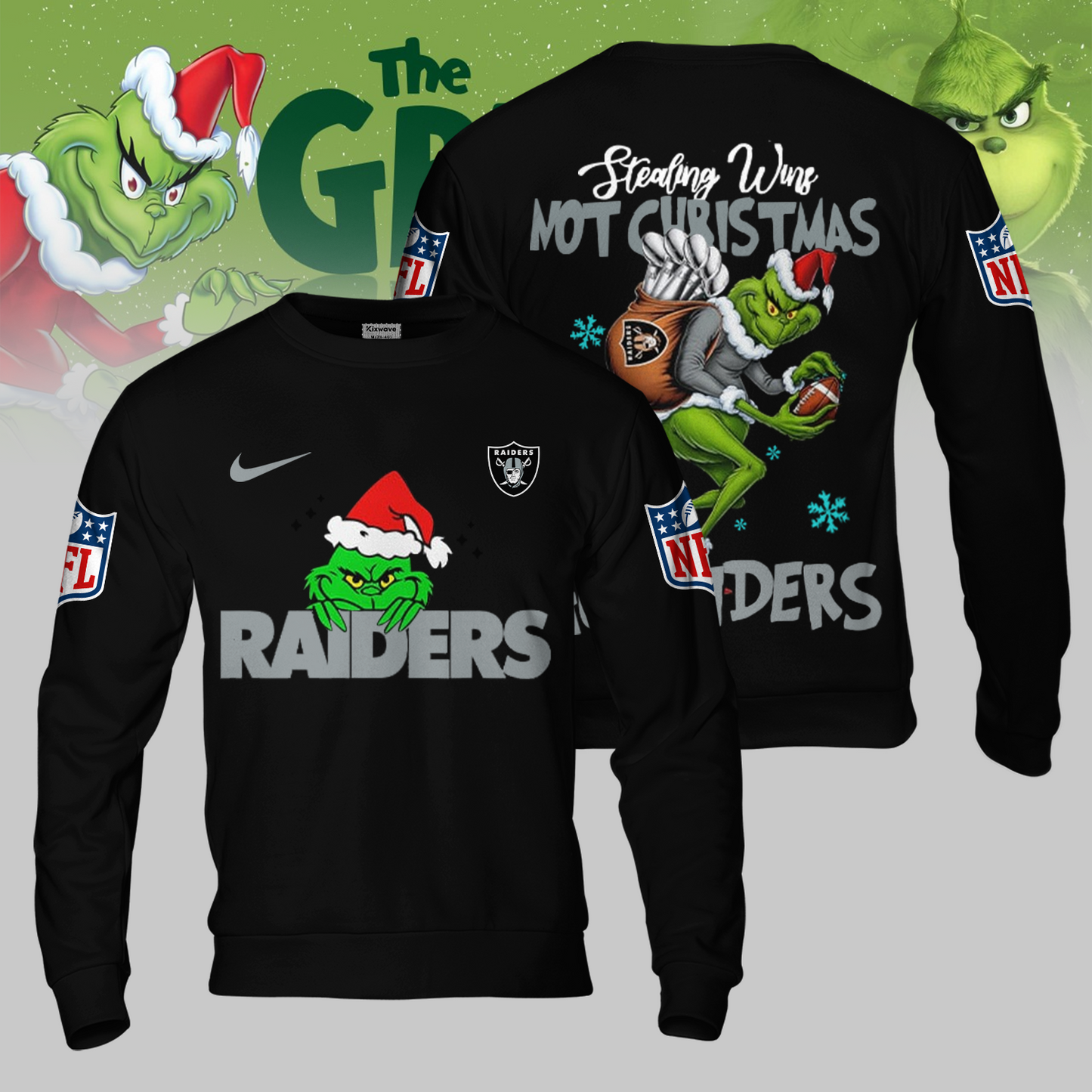 Premium NFL LV x The Grinch Shirt V3 NMD TTV