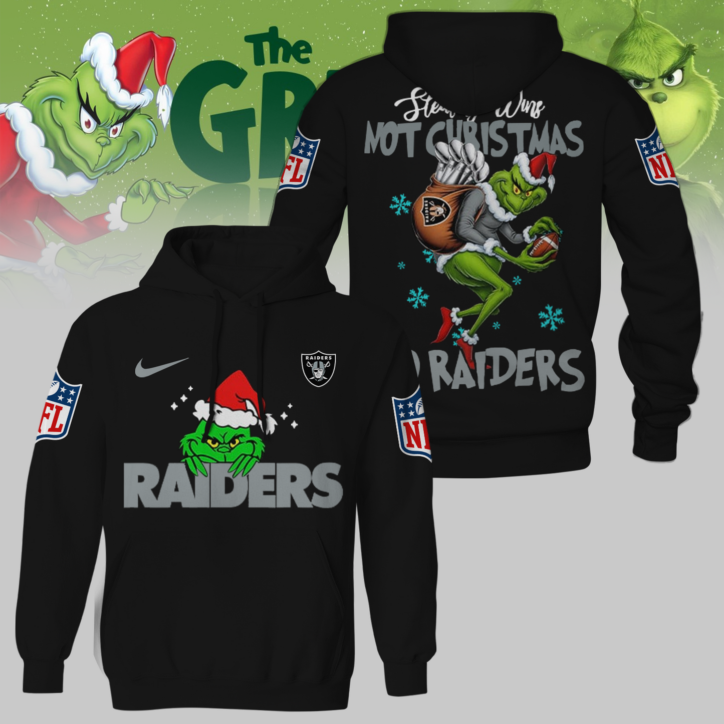 Premium NFL LV x The Grinch Shirt V3 NMD TTV