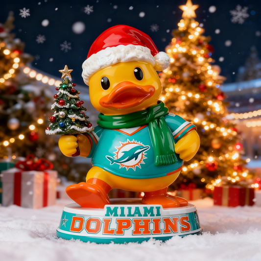 Premium NFL MIA Christmas Duck Arcylic Plaque V1 NMD TTV