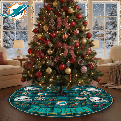 Premium NFL MIA Christmas Tree Skirt V1 NMD TTV