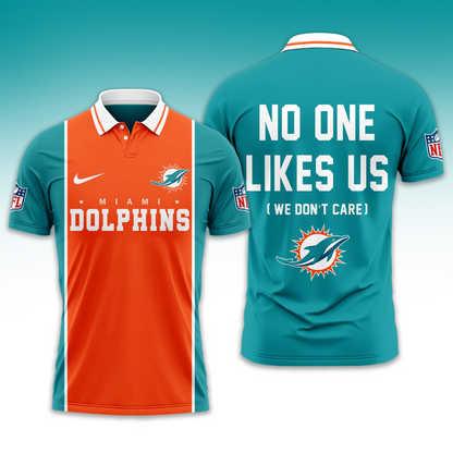 Premium NFL MIA No One Likes Us Polo Shirt V1 NMD TTV