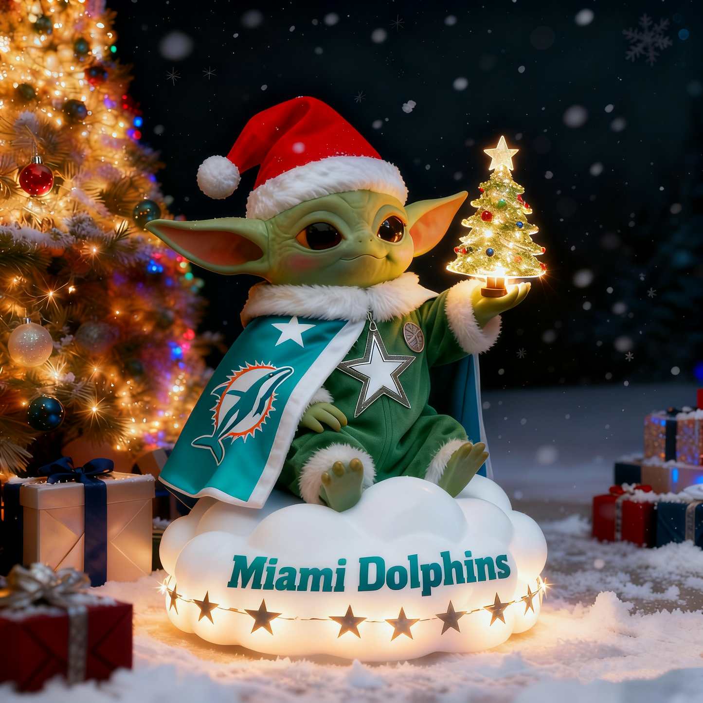 Premium NFL MIA x Baby Yoda Holiday LED Figure V1 NMD 261125 TTV