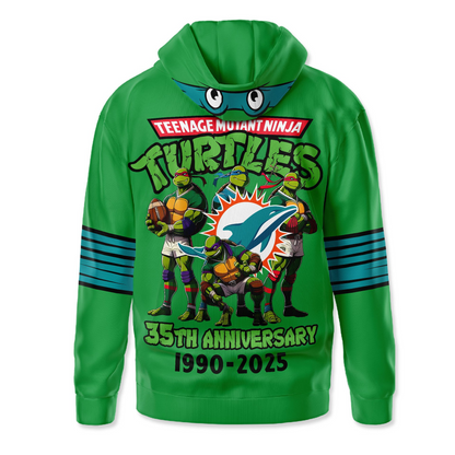 Premium NFL MIA x TMNT 35th Anniversary Hoodie V1 NMD TTV