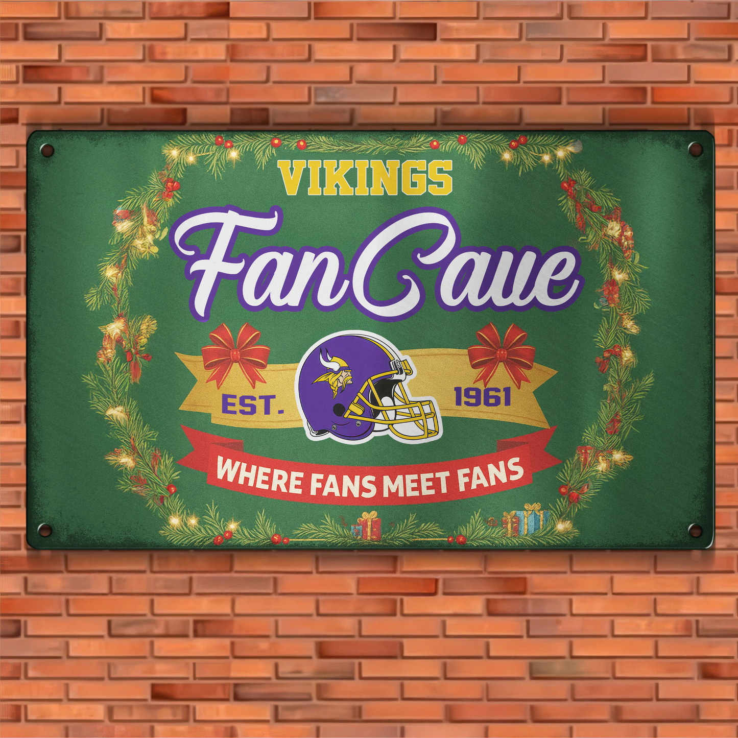 Premium NFL MIN Cave Metal Sign V2 NMD TTV