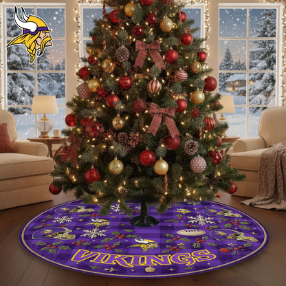 Premium NFL MIN Christmas Tree Skirt V1 NMD TTV