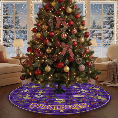 Premium NFL MIN Christmas Tree Skirt V1 NMD TTV
