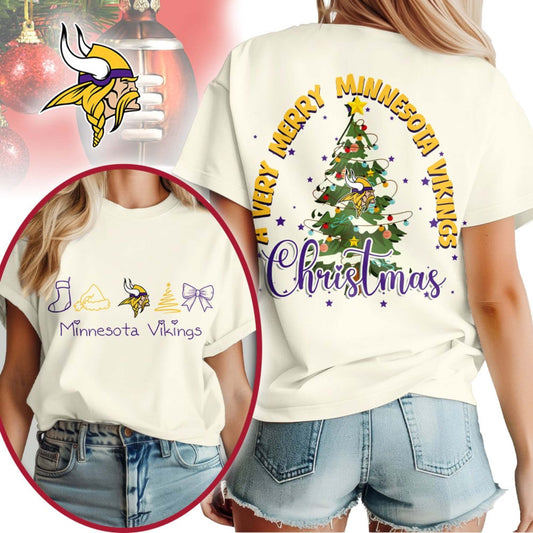 Premium NFL MIN Merry Christmas T-shirt V1 NMD NHM