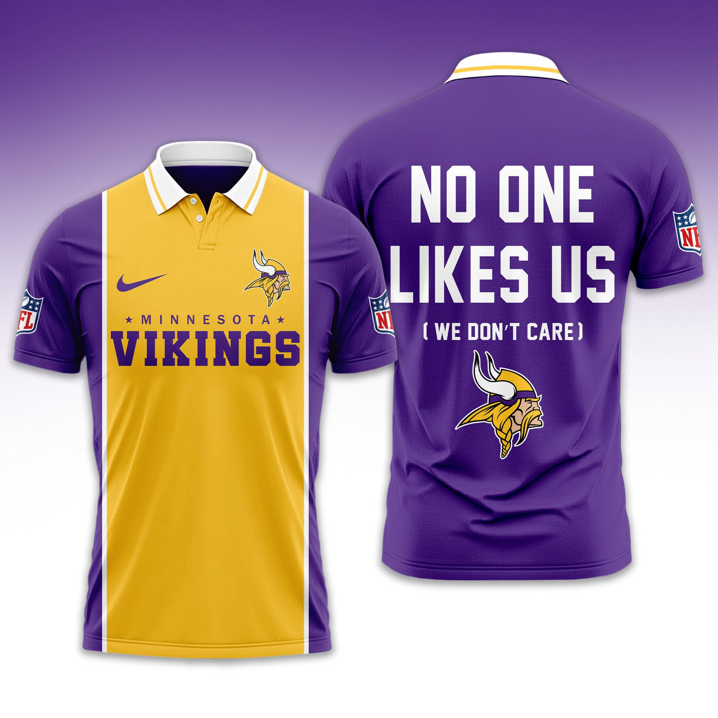 Premium NFL MIN No One Likes Us Polo Shirt V1 NMD TTV