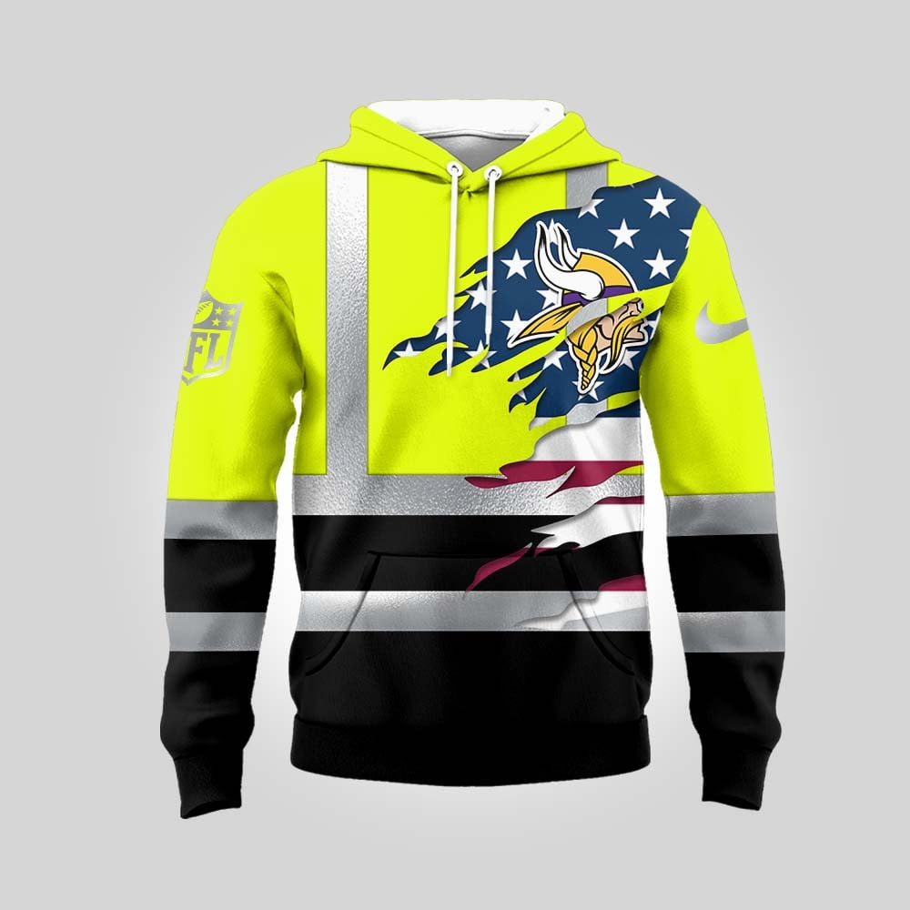 Premium NFL MIN Patriotic Safety Hoodie V1 NMD TTV