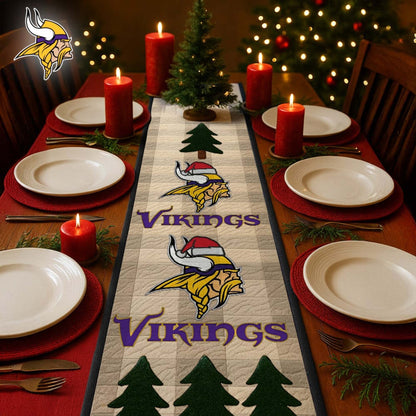 Premium NFL MIN Quilted Christmas Table Runner V1 NMD NHM