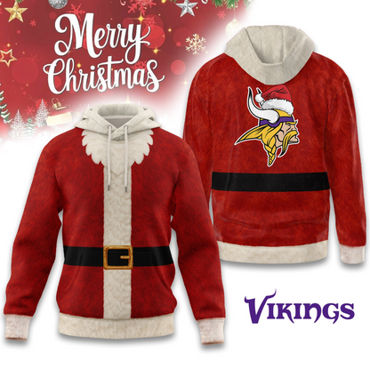 Premium NFL MIN Santa Claus Hoodie V1 NMD TTV