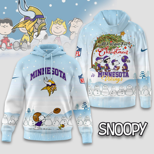 Premium NFL MIN x Peanuts Snow Day Hoodie V3 NMD TTV