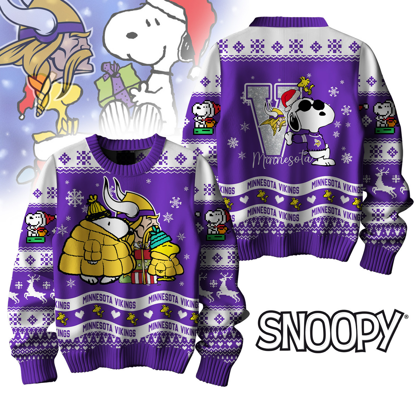 Premium NFL MIN x SNP Ugly Sweater V1 NMD TTV