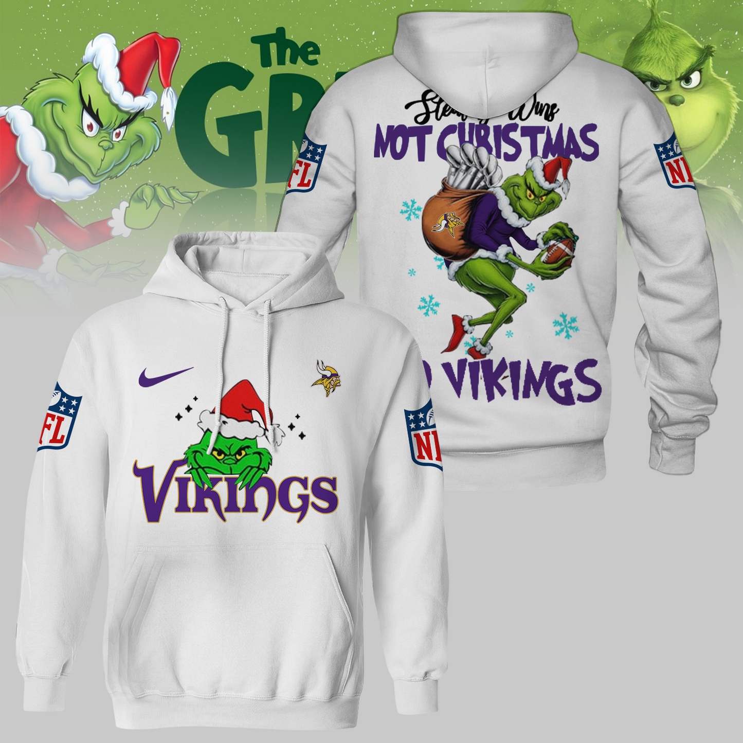 Premium NFL MIN x The Grinch Shirt V3 NMD TTV