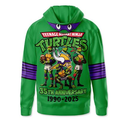 Premium NFL MIN x TMNT 35th Anniversary Hoodie V1 NMD TTV