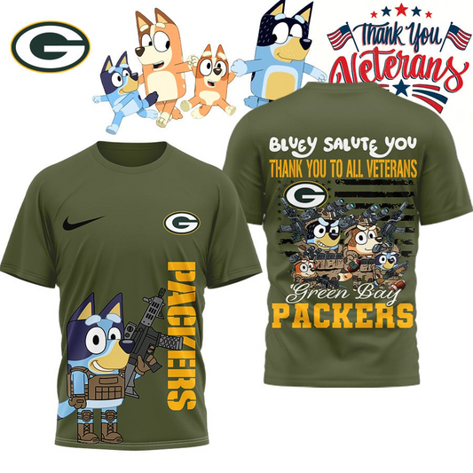 Premium NFL NE Bluey Salute Veterans T-shirt V2 NMD TTV