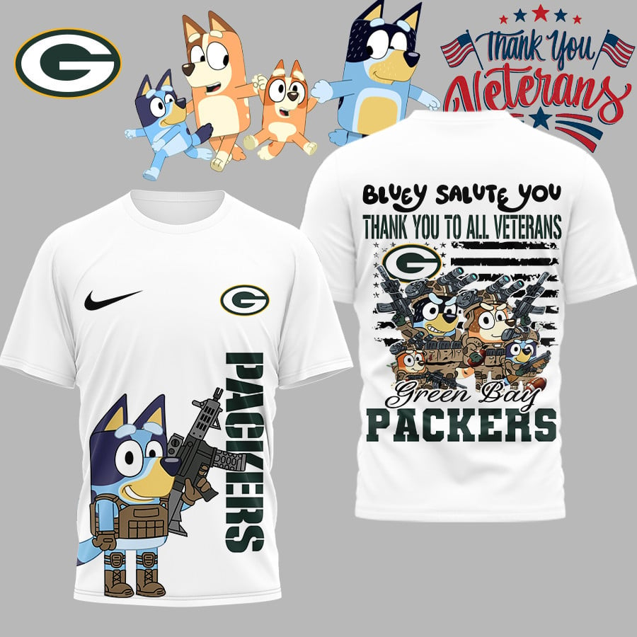Premium NFL NE Bluey Salute Veterans T-shirt V2 NMD TTV