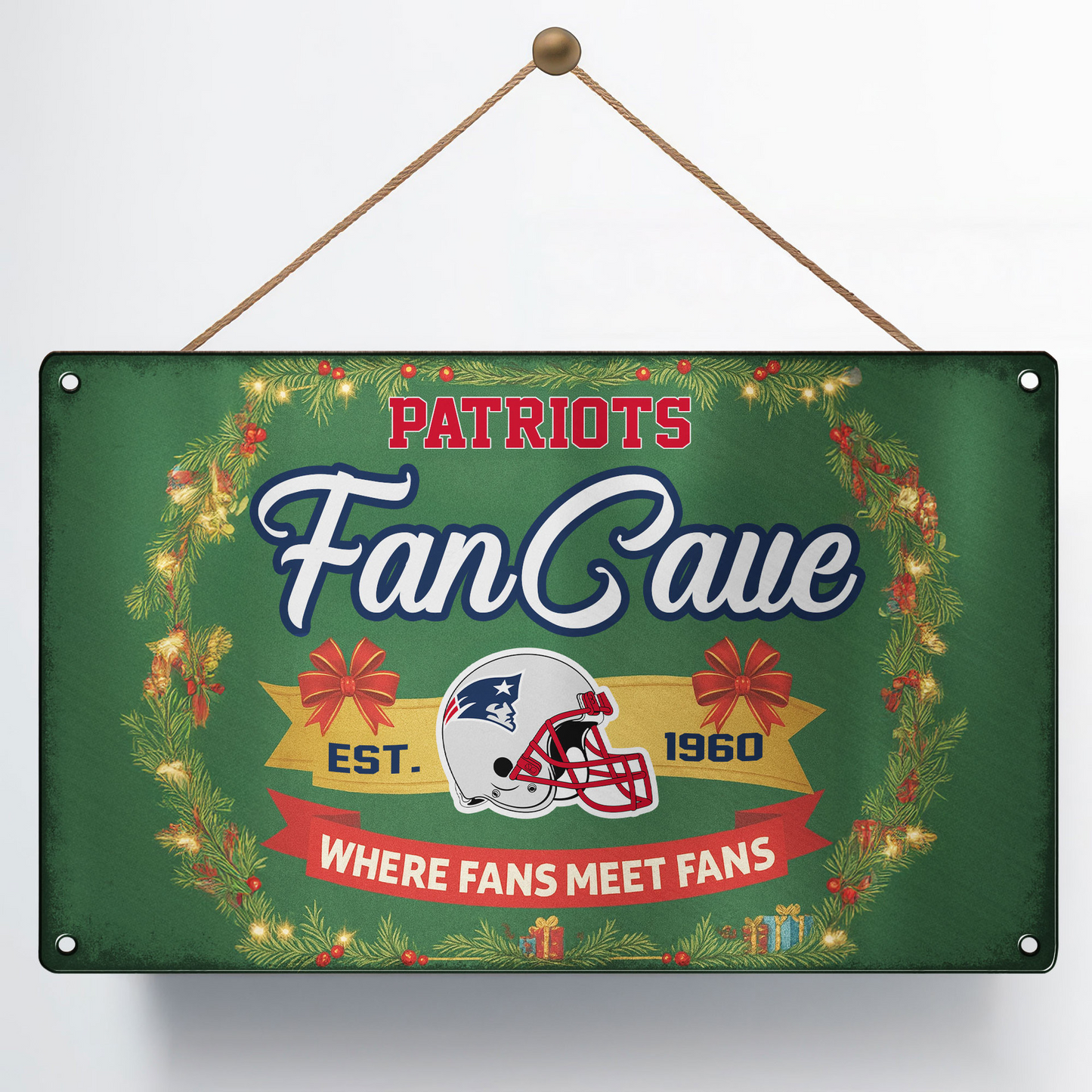 Premium NFL NE Cave Metal Sign V2 NMD TTV