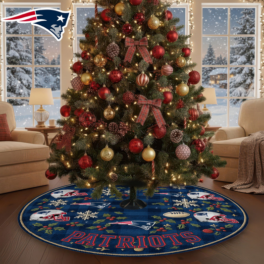 Premium NFL NE Christmas Tree Skirt V1 NMD TTV