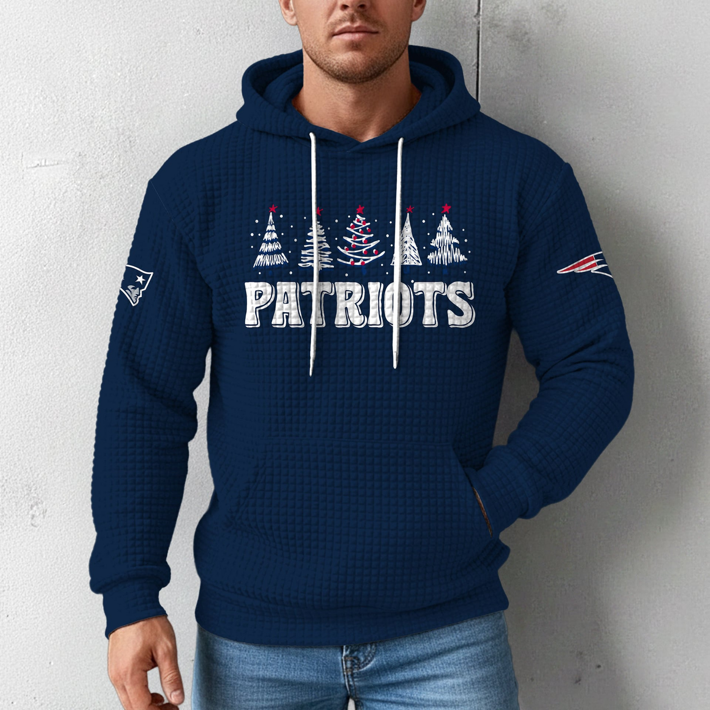 Premium NFL NE Christmas Waffele Hoodie V1 NMD 261125 TTV