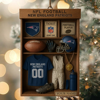 Premium NFL NE Football Locker Hanging Ornament V1 NMD NHM