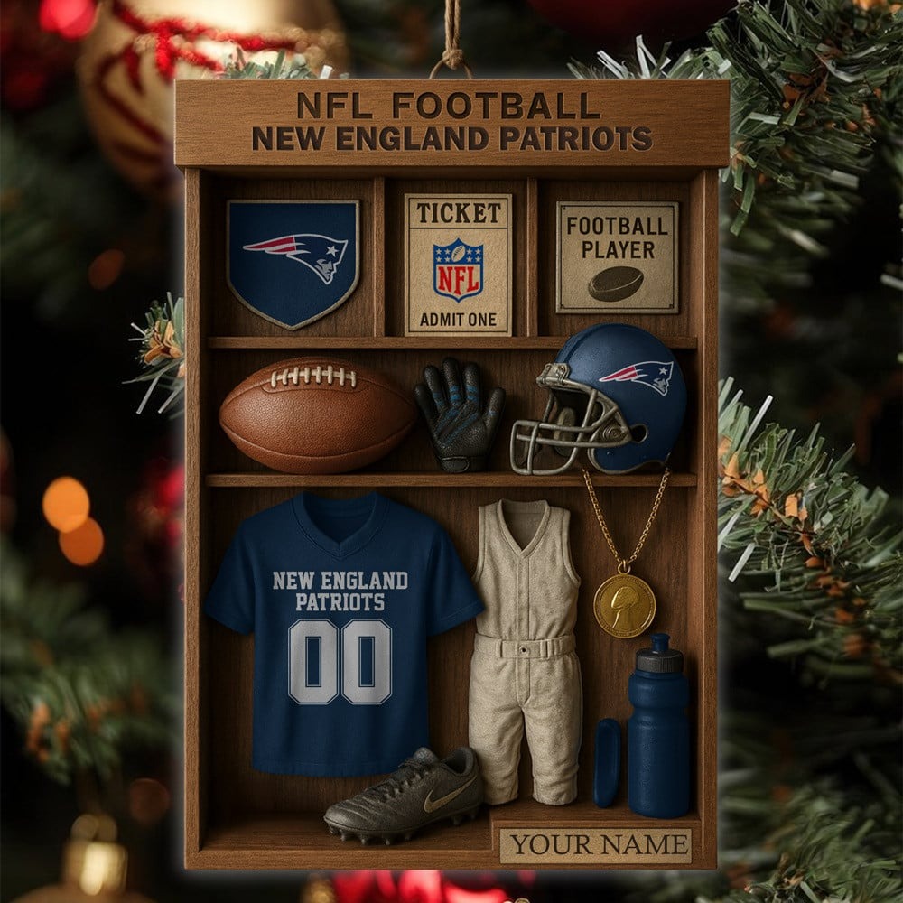 Premium NFL NE Football Locker Hanging Ornament V1 NMD NHM