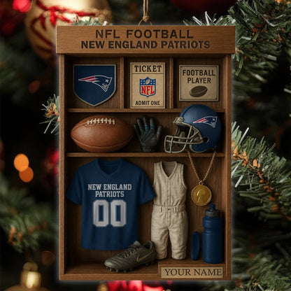 Premium NFL NE Football Locker Hanging Ornament V1 NMD NHM