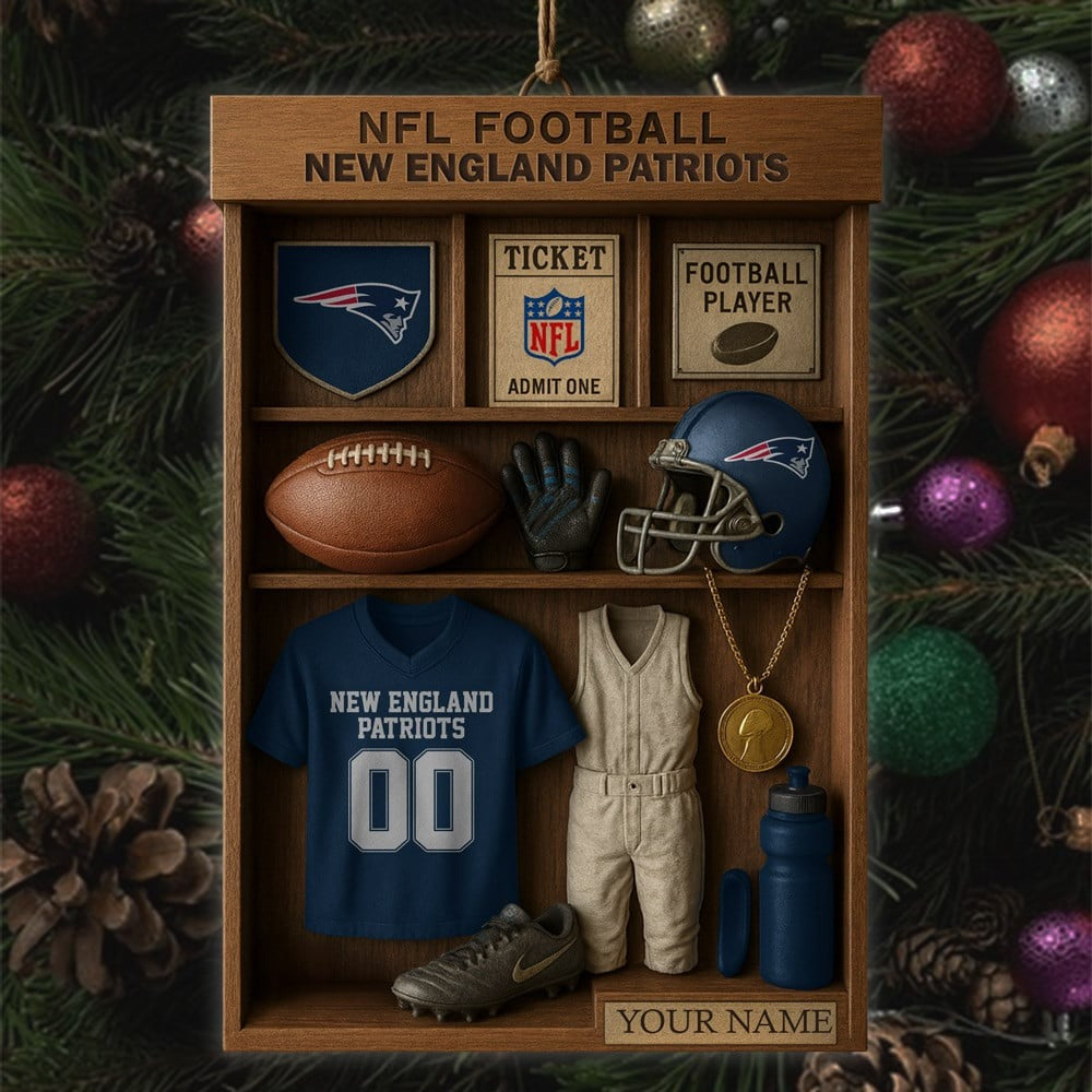 Premium NFL NE Football Locker Hanging Ornament V1 NMD NHM