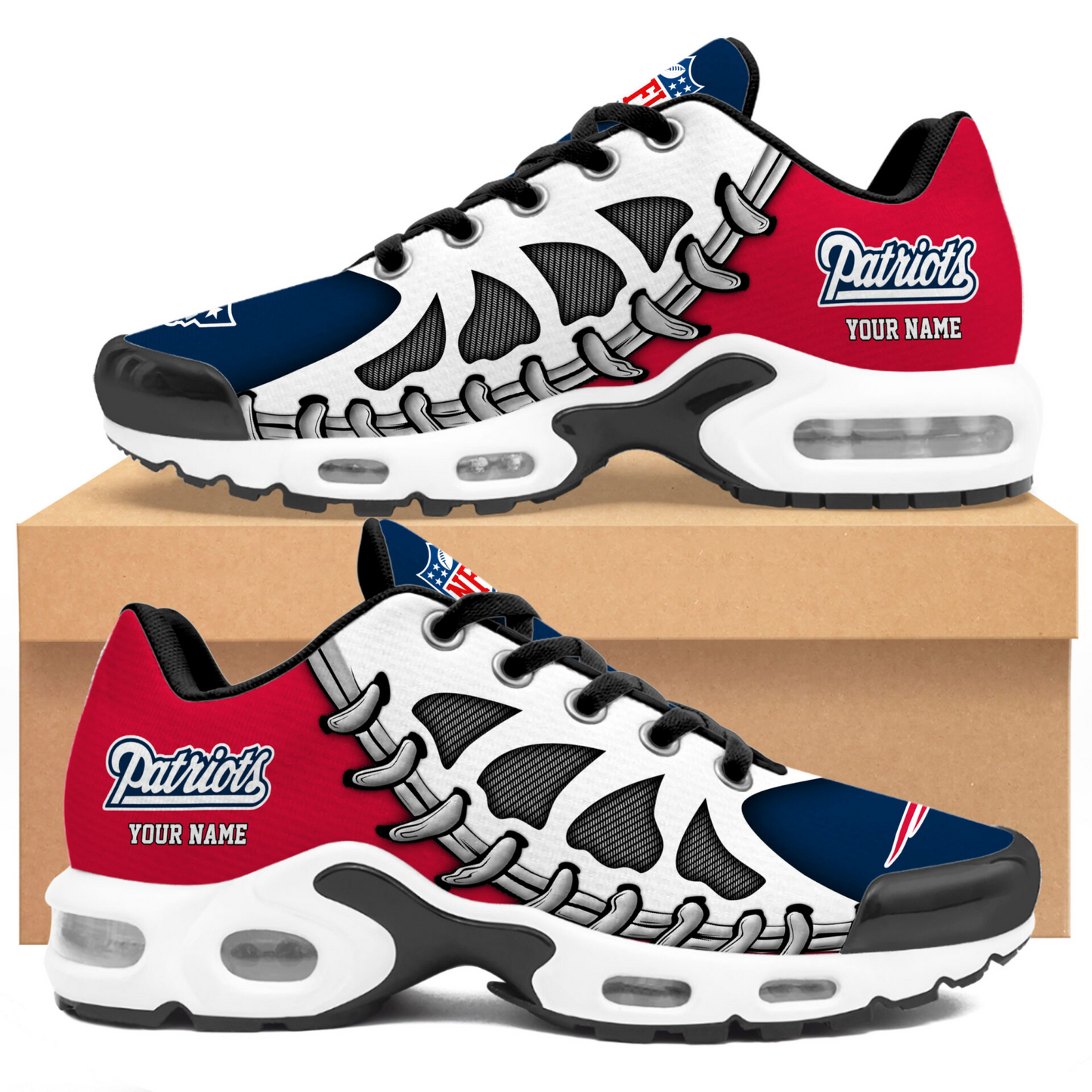 Premium NFL NE Spine Rush Air Max Sneaker V4 NMD  TTV